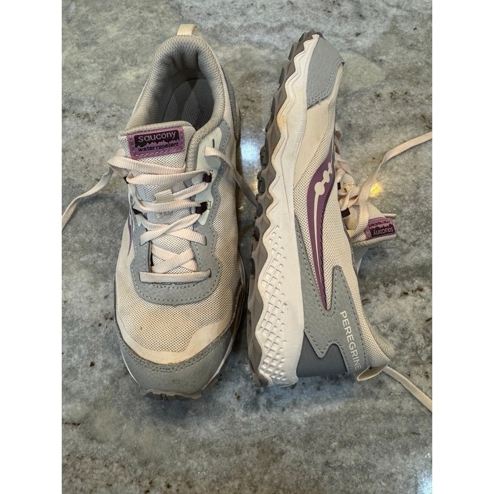 Saucony Peregrine Women Sz 5 Sneakers Lace Up Gray Running SK167488